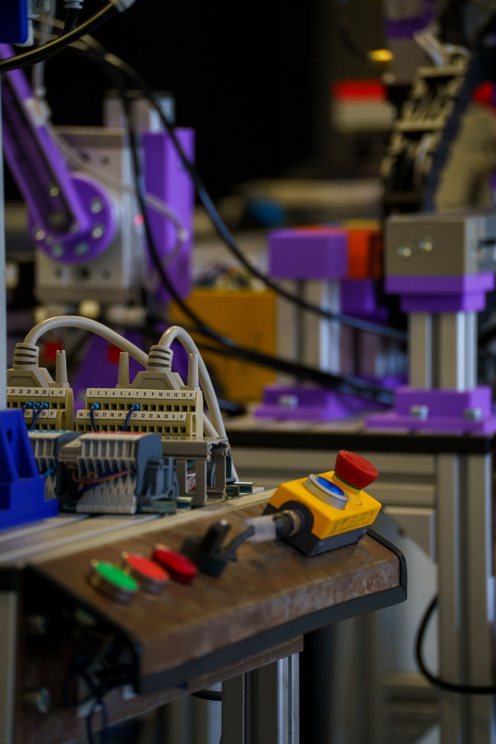 Industrial automation equipment with a control panel